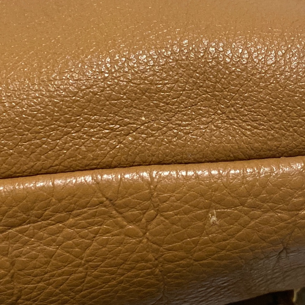 *SOLD*Tory Burch Marion Whipstitch Trimmed Pebbled Leather Shoulder Bag/Caramel - Picture 15 of 17